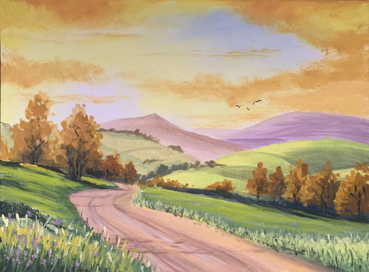 Sunset Landscape painting