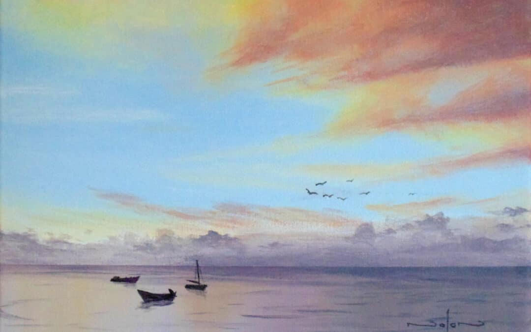 How to Paint a Sunset in Acrylic