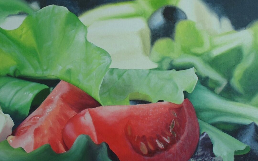 How to Paint a Bowl of Salad in Oil