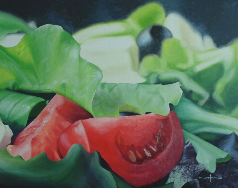 How to Paint a Bowl of Salad in Oil