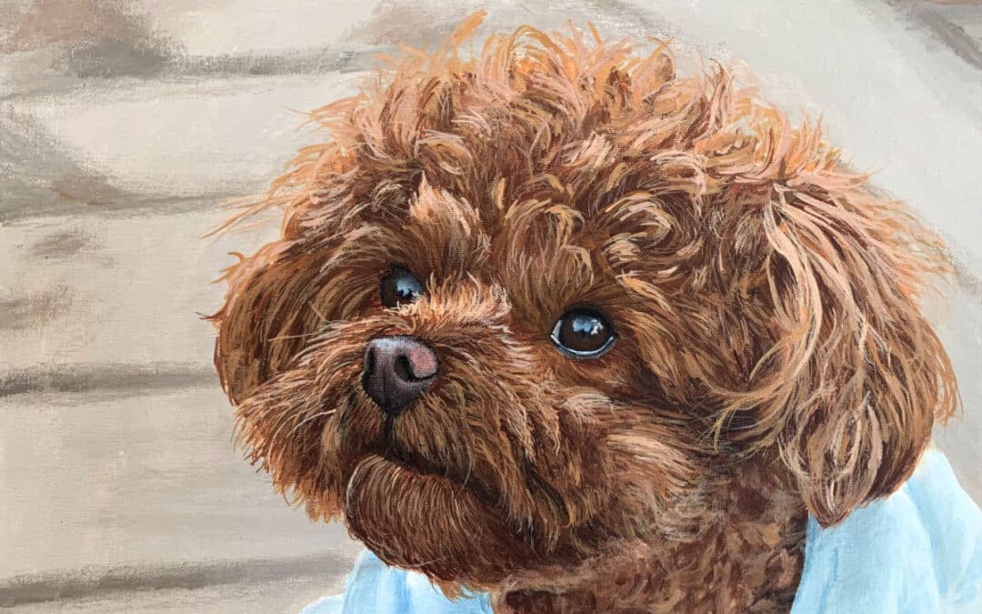 How to Paint a Curly Hair Dog