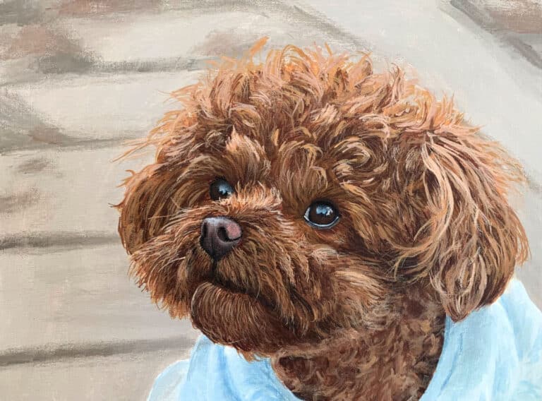 How to Paint a Curly Hair Dog