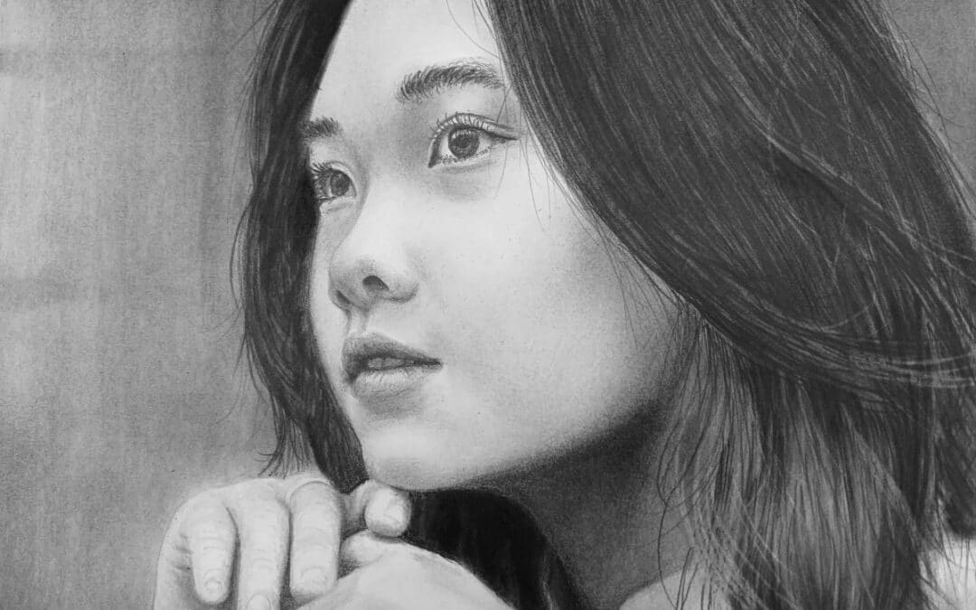 How to Draw a Dark Hair Portrait