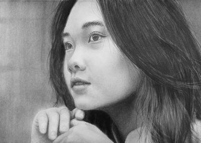 How to Draw a Dark Hair Portrait