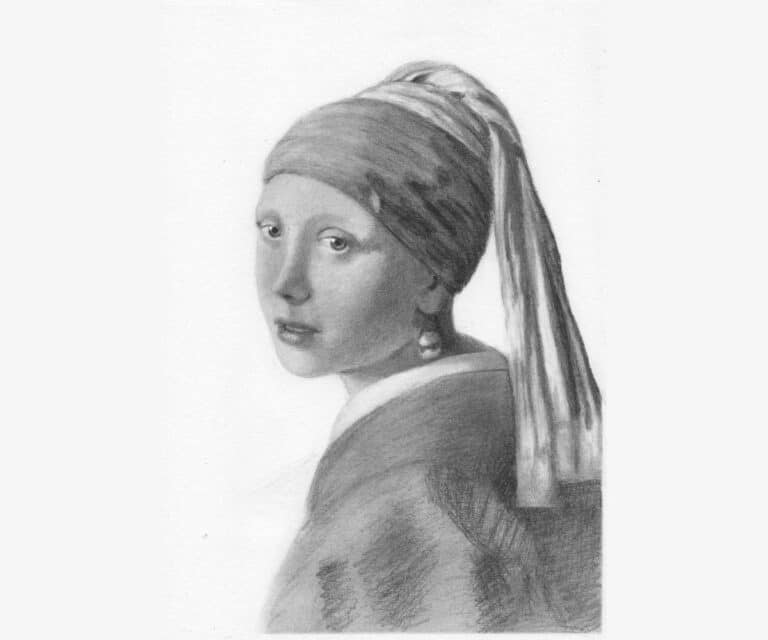 How to Draw Girl with Pearl Earring