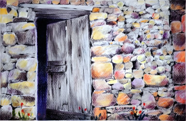 How to Draw an Old Doorway in Pastel