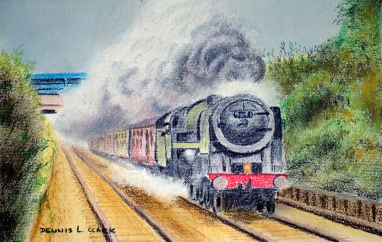How to Draw a Steam Train in Soft Pastel
