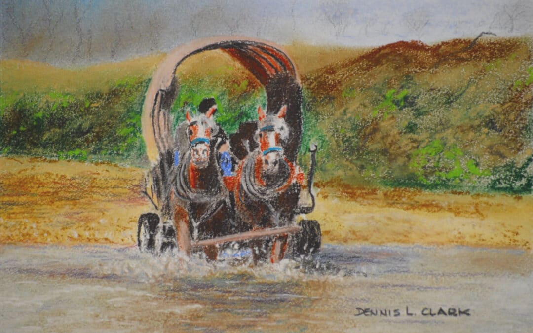 How to Draw a Covered Wagon in Pastel