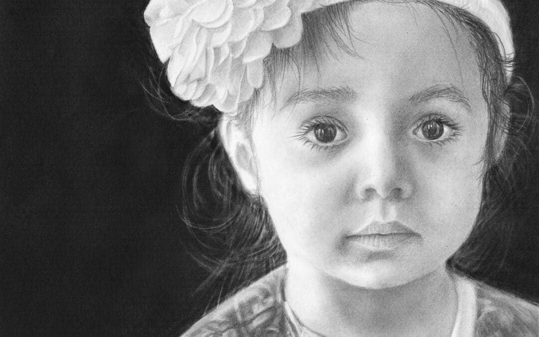 How to Draw a Girl with Flower Portrait