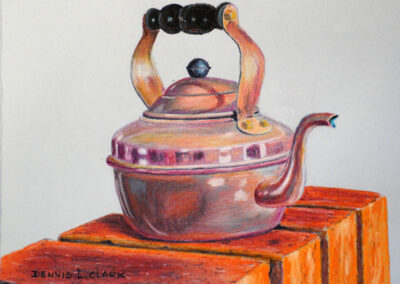 How to Draw a Copper Kettle in Pastel