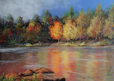 How to Draw Autumn Reflections in Water in Pastel