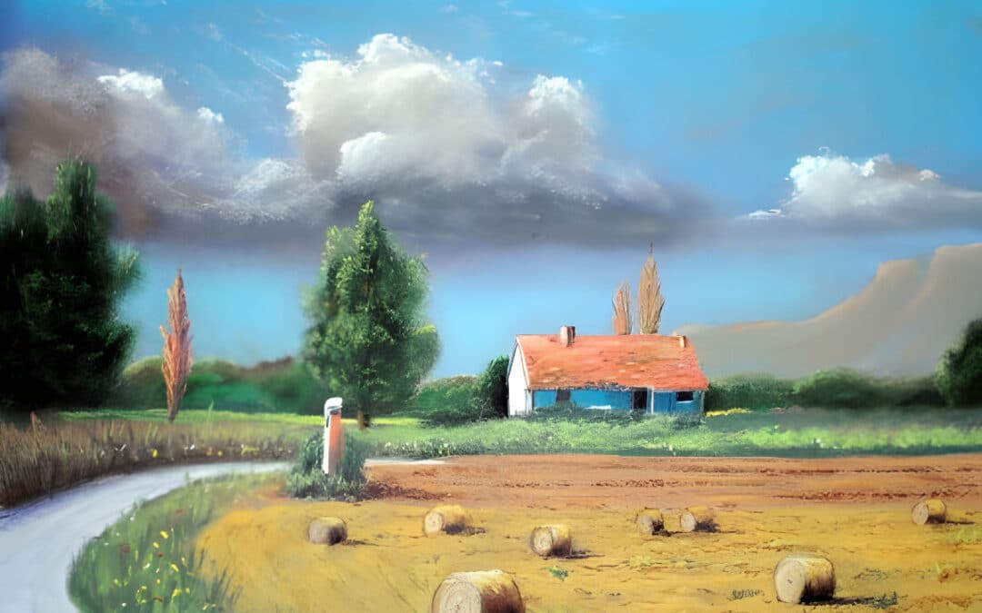 How to Draw Hay Bales in Pastel