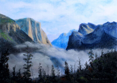 How to Draw Mist in the Valley in Pastel