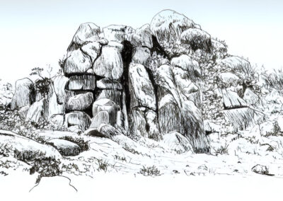 How to Draw a Rocky Ridge in Pen and Ink