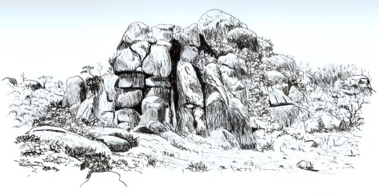 How to Draw a Rocky Ridge in Pen and Ink