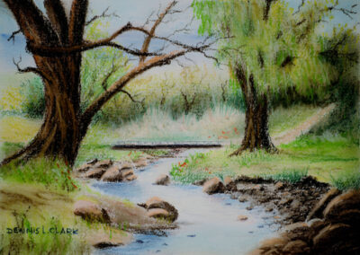 How to Draw a Small Stream in Pastel