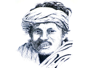 Draw a Snake Charmer Portrait in Pen & Ink