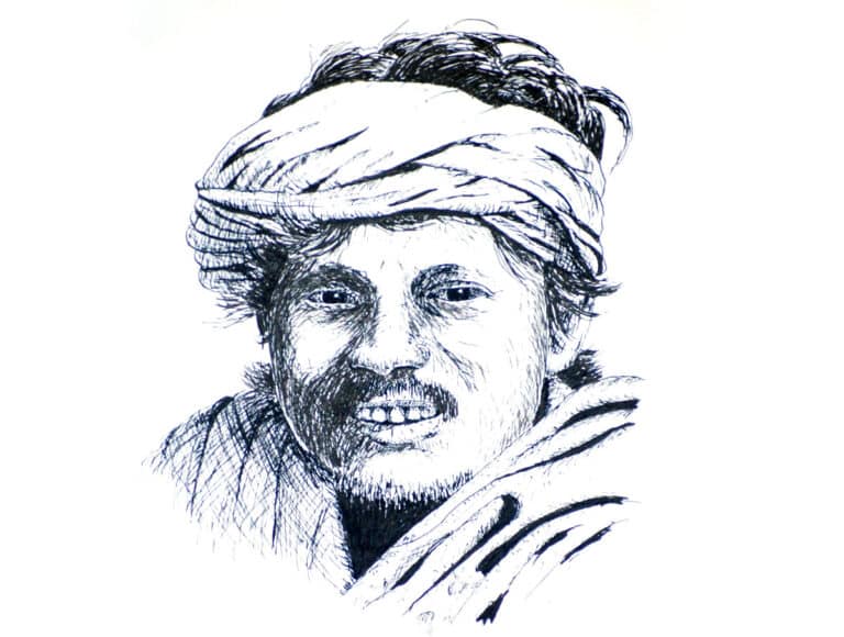 Draw a Snake Charmer Portrait in Pen & Ink