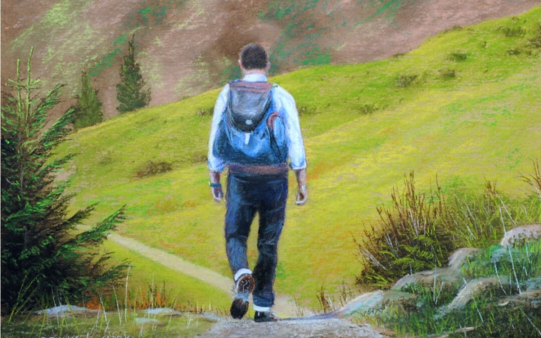 How to Draw The Hiker in Pastel