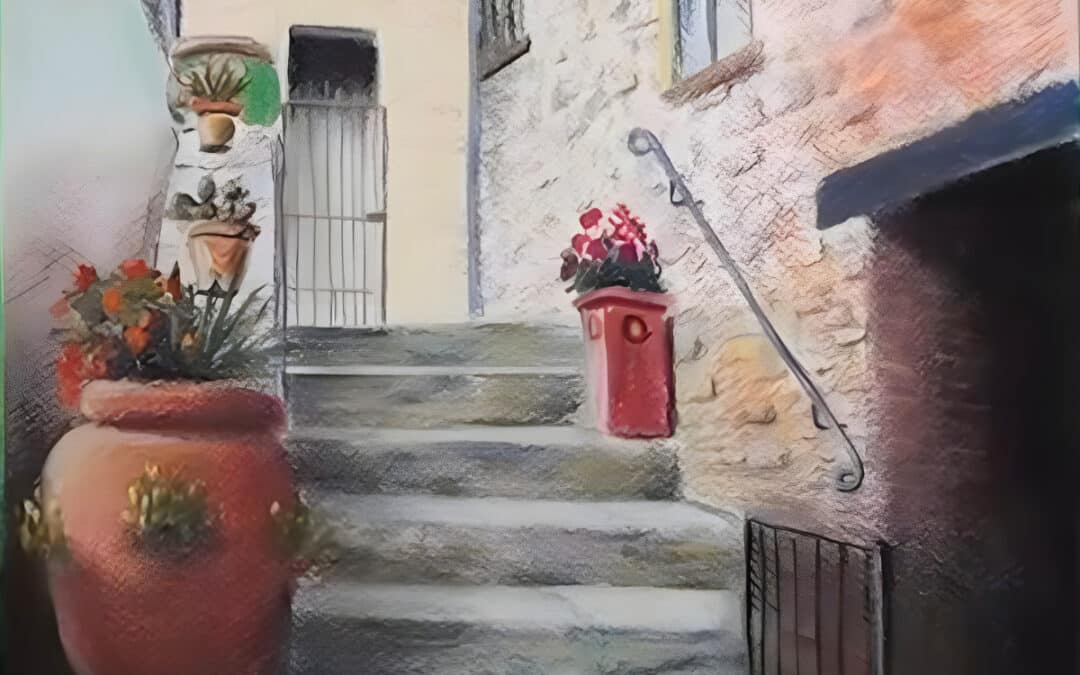 How to Draw Tuscan Steps in Pastel