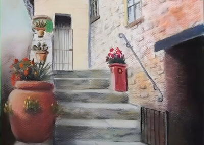 How to Draw Tuscan Steps in Pastel