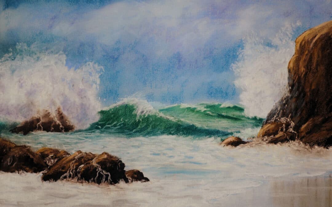 How to Draw Wild Waves in Pastel