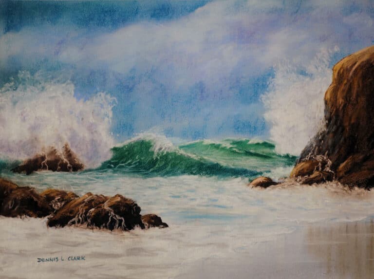 How to Draw Wild Waves in Pastel