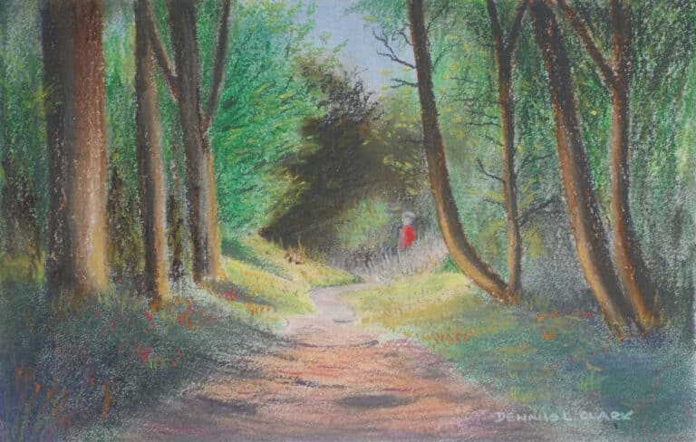 How to Draw Woodland Path in Pastel