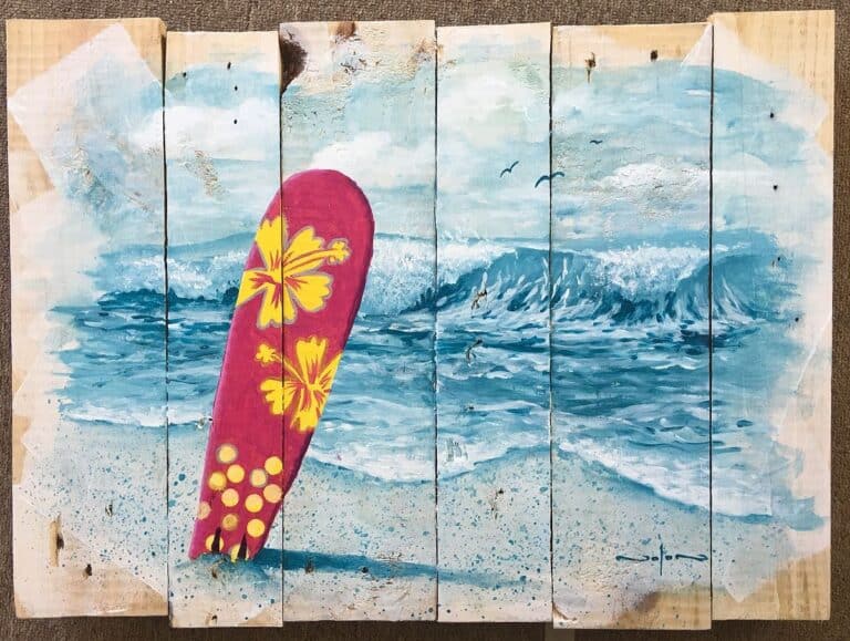 How to Paint a Beach Sign in Monochrome