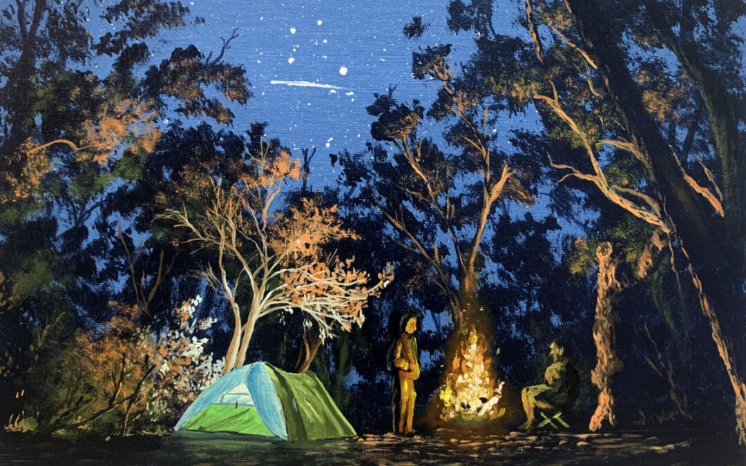How to Paint a Camp Fire in Oil
