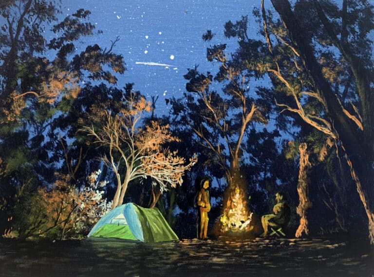 How to Paint a Camp Fire in Oil