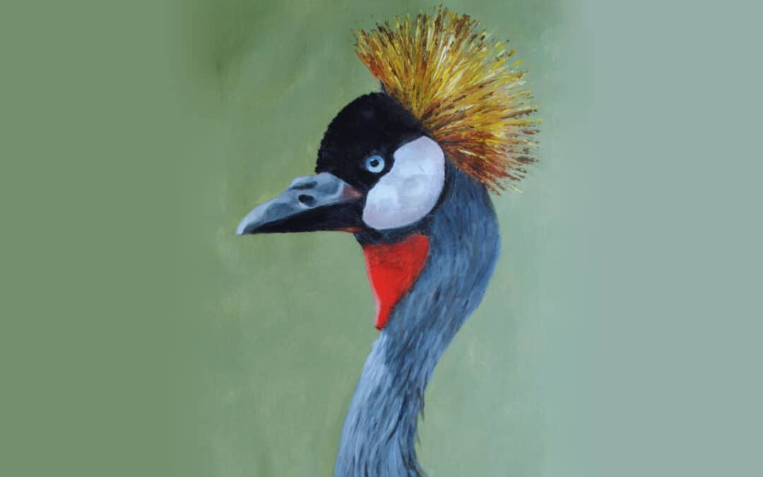 Paint a Crane Portrait in Acrylic