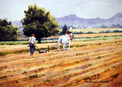 How to Paint a Horse and Plough Landscape in Watercolor