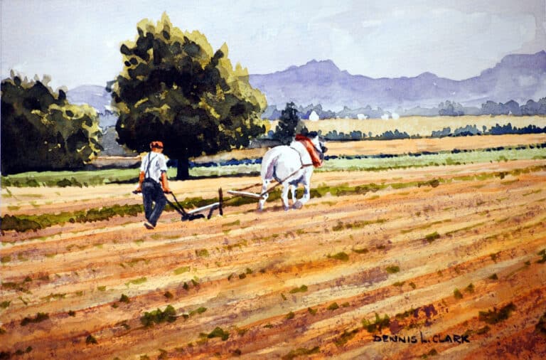How to Paint a Farm Landscape in Watercolor