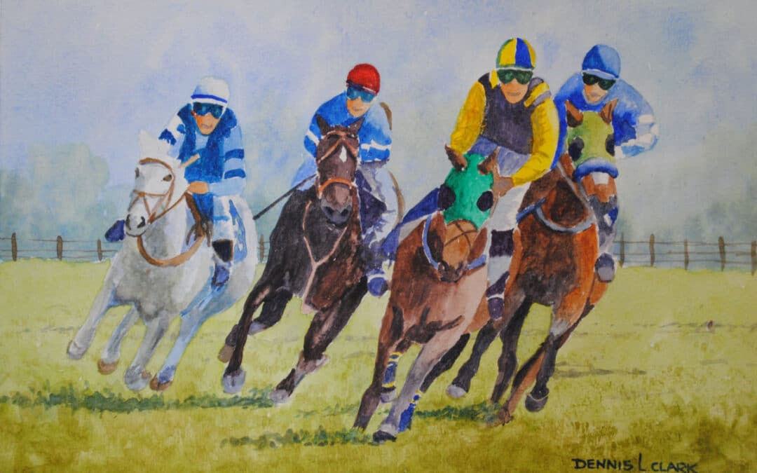 How to Paint a Horse Racing in Watercolor