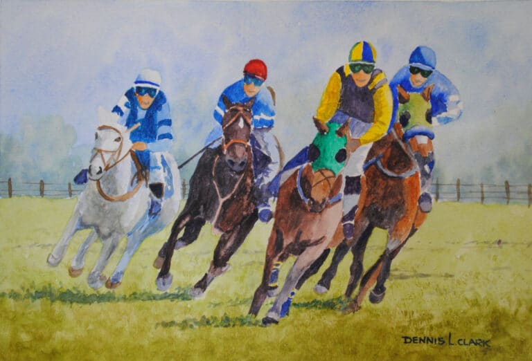 How to Paint a Horse Racing in Watercolor