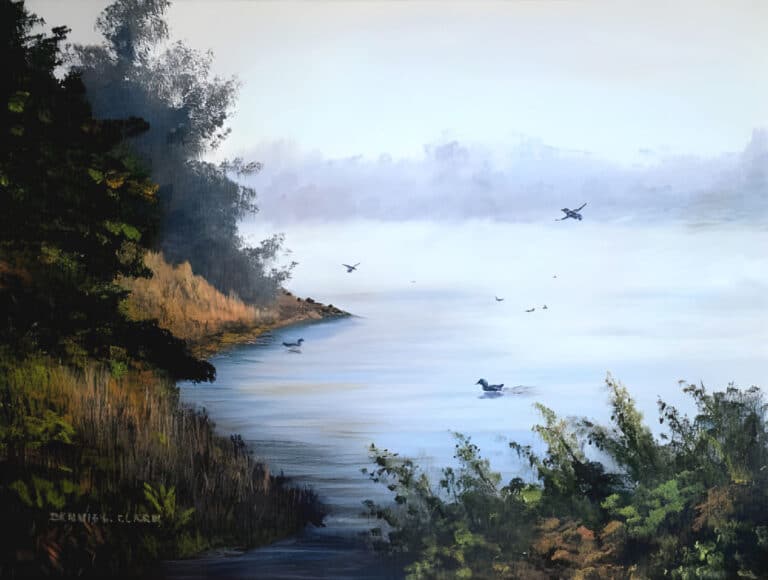 How to Paint a Misty Lake in Acrylic