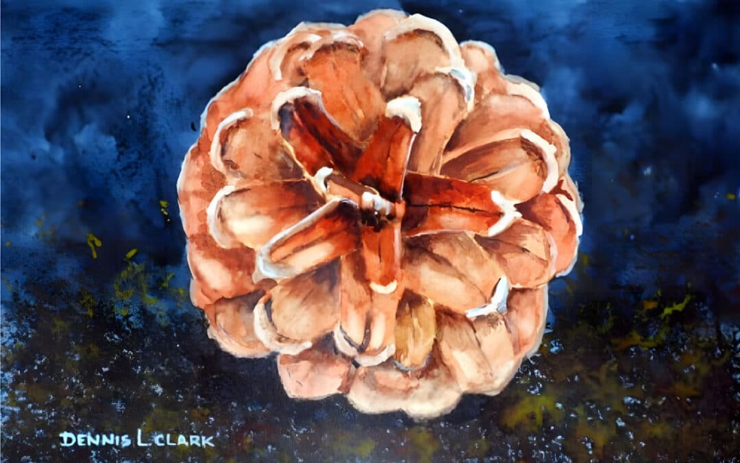 How to Paint a Pine Cone in Watercolor