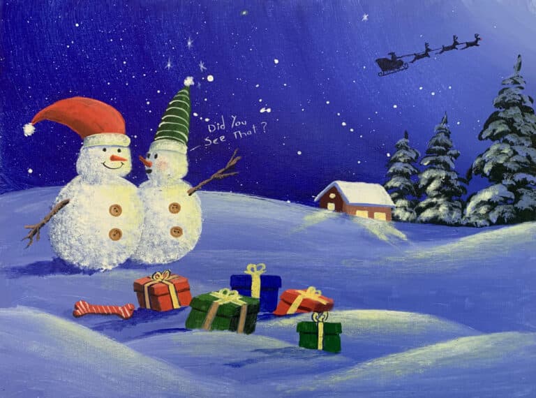 How to Paint a Snowman