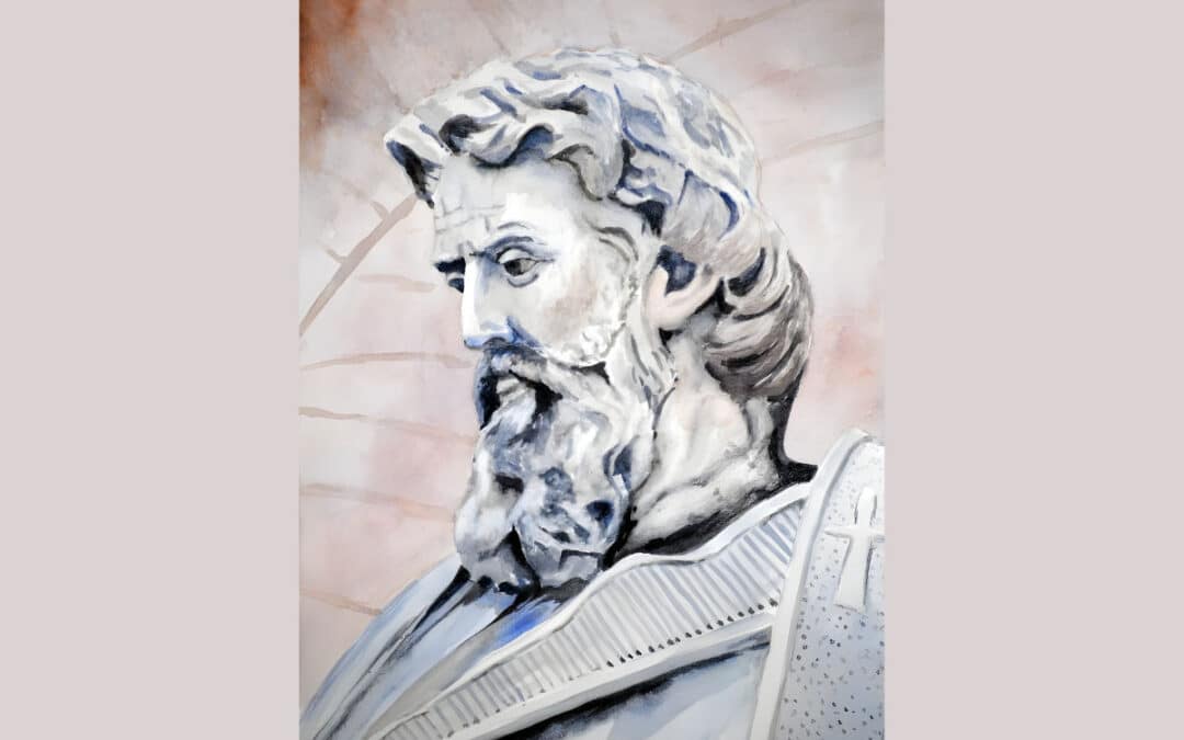 How to Paint a Statue Bust in Watercolour