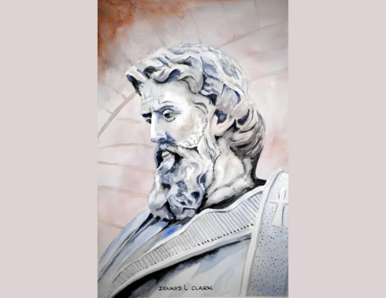 How to Paint a Statue Bust in Watercolour