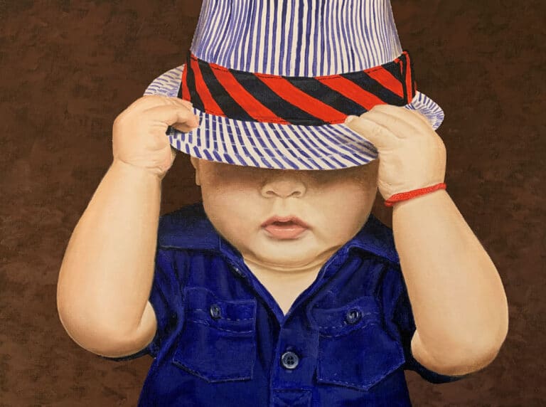 How to Paint a Toddler with Hat