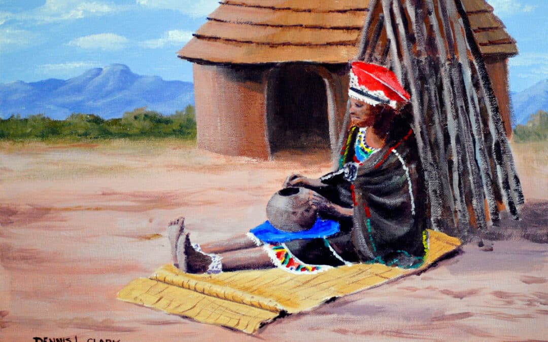 How to Paint a Zulu Woman on Mat in Acrylic