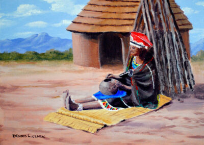 How to Paint a Zulu Woman on Mat in Acrylic