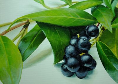 How to Paint Berries and Leaves in Acrylic