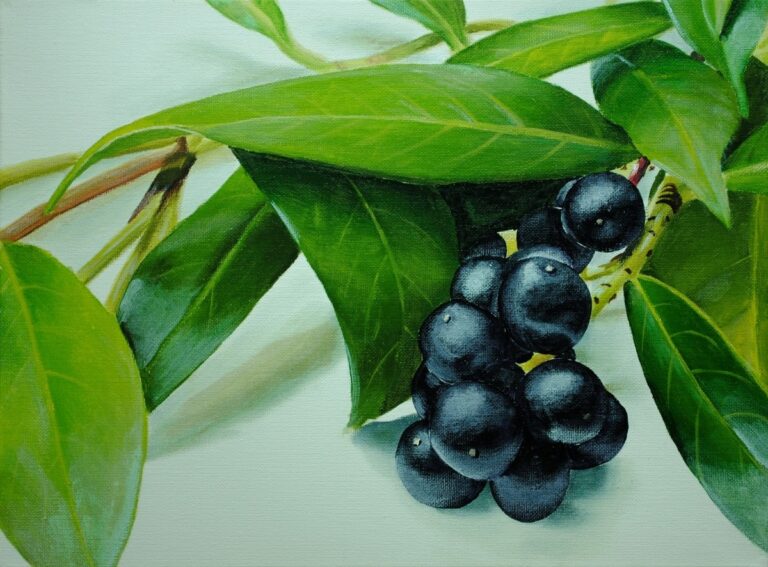 How to Paint Berries and Leaves in Acrylic