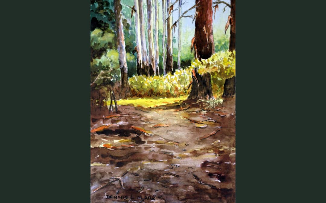 Paint Bluegum Trees in Watercolor
