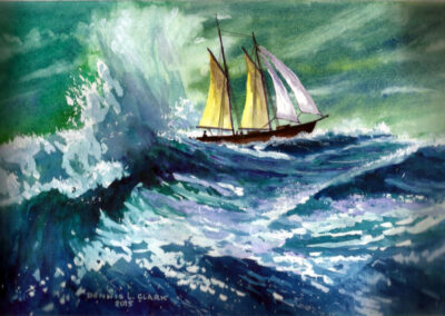 How to Paint a Boat In a Storm in Watercolor