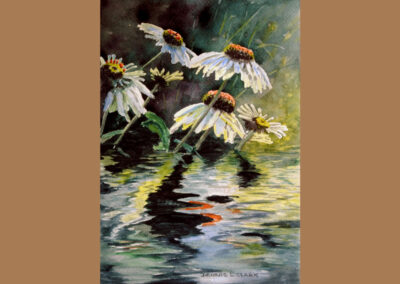 How to Paint Flower Reflections in Water in Watercolor