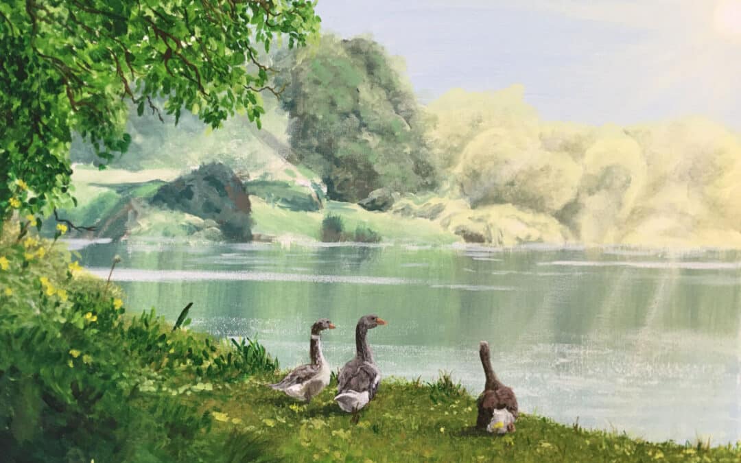How to Paint Geese at a Lake in Acrylic